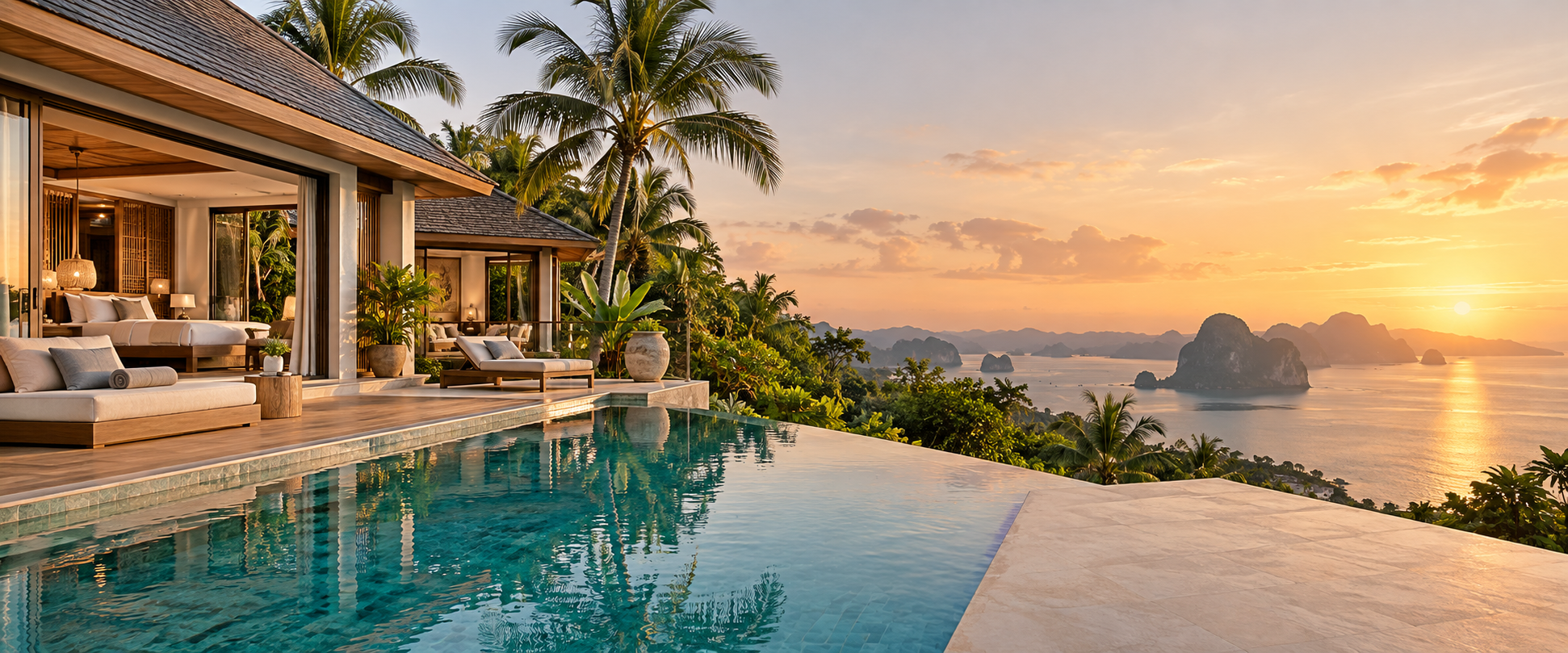 Visuel d’inspiration d’une villa avec piscine à Phuket