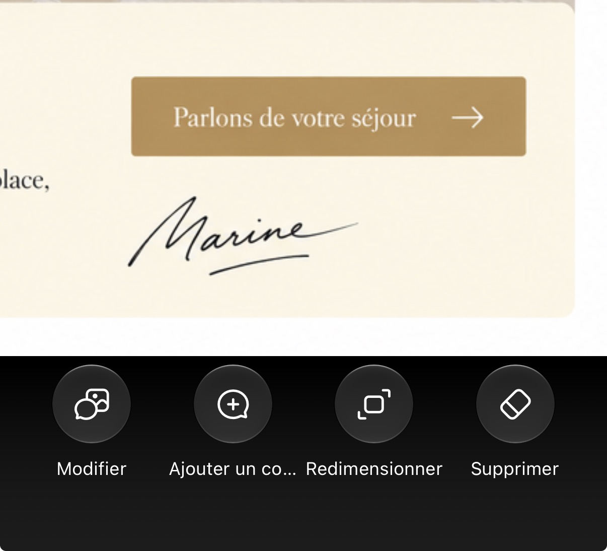 Marine's signature